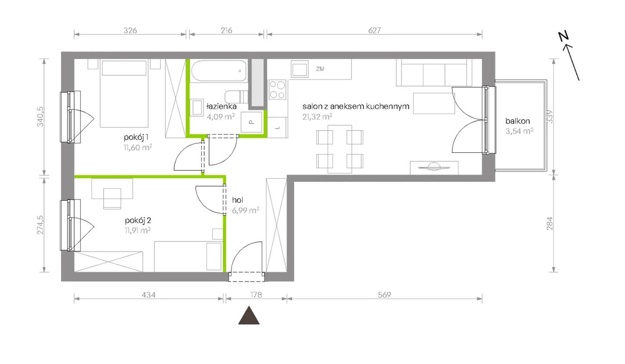 Mieszkanie 3-pokojowe Warszawa Chrzanów, ul. Szeligowska. Zdjęcie 8
