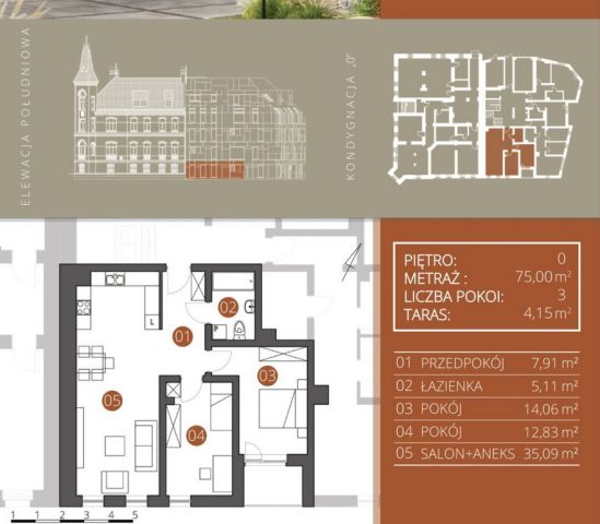 Mieszkanie 3-pokojowe Wrocław Ołbin, ul. Jedności Narodowej. Zdjęcie 16