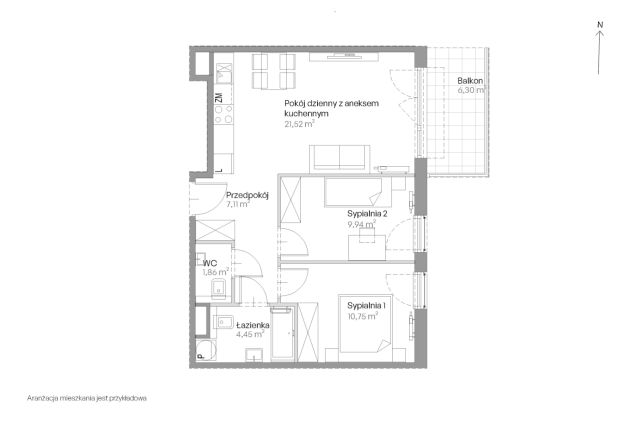 Mieszkanie 3-pokojowe Kraków Czyżyny, ul. Romana Ciesielskiego. Zdjęcie 14