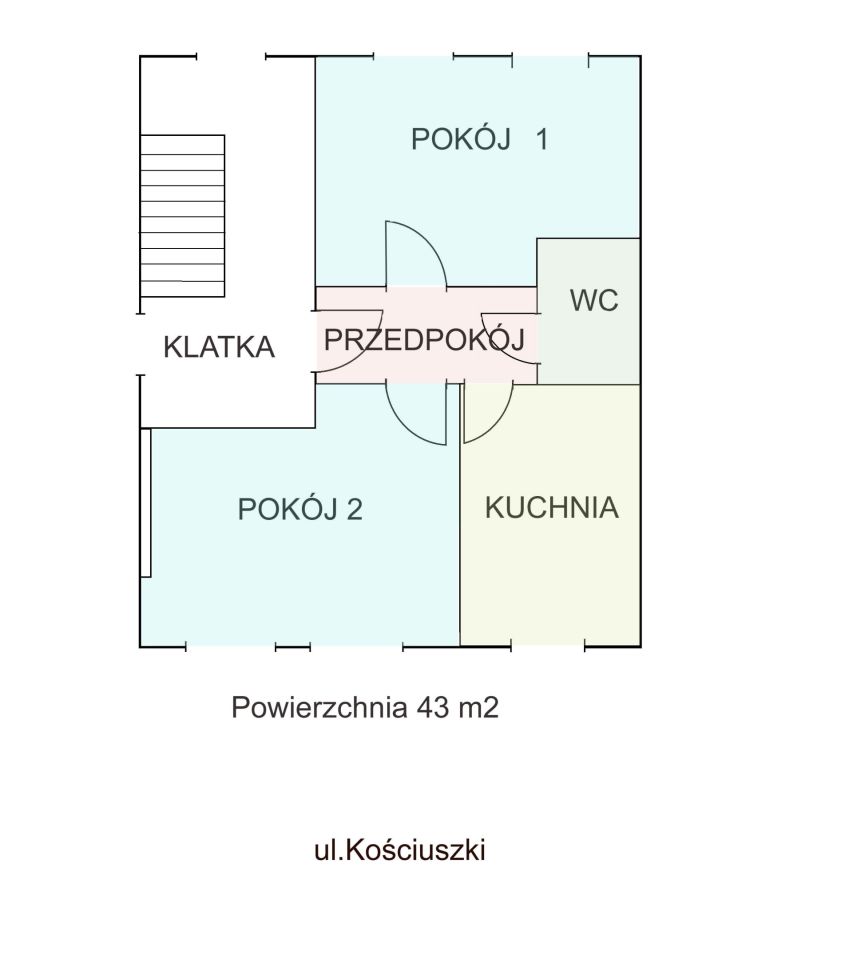 Mieszkanie 2-pokojowe Słubice, ul. Kościuszki. Zdjęcie 4