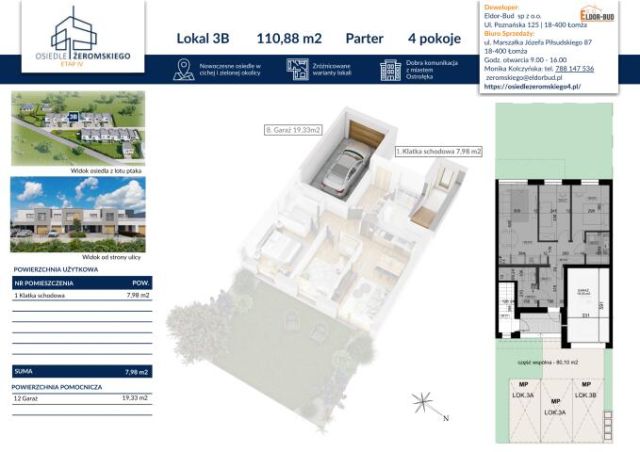 dom szeregowy, 4 pokoje Ostrołęka, ul. Stefana Żeromskiego. Zdjęcie 4