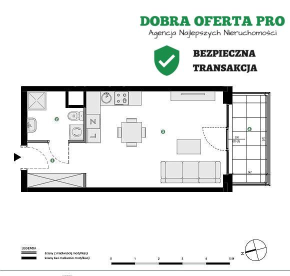 Mieszkanie 1-pokojowe Gdańsk Orunia, ul. Ofiar Grudnia 70. Zdjęcie 5