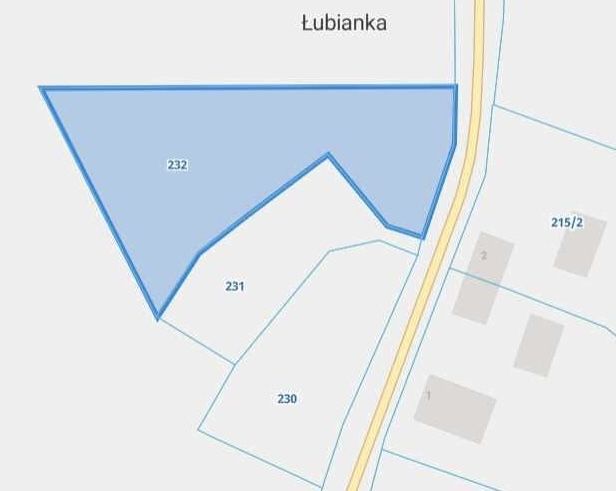 Działka rolno-budowlana Łubianka. Zdjęcie 2