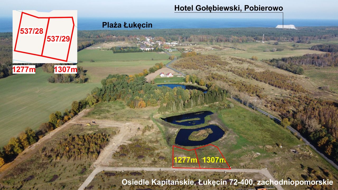 Działka budowlana Łukęcin, os. Kapitańskie. Zdjęcie 5