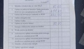 Działka rod Słocin