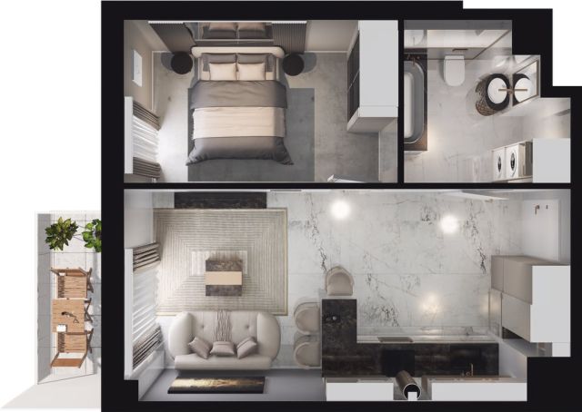 Mieszkanie 2-pokojowe Łódź Polesie, ul. Srebrzyńska. Zdjęcie 1