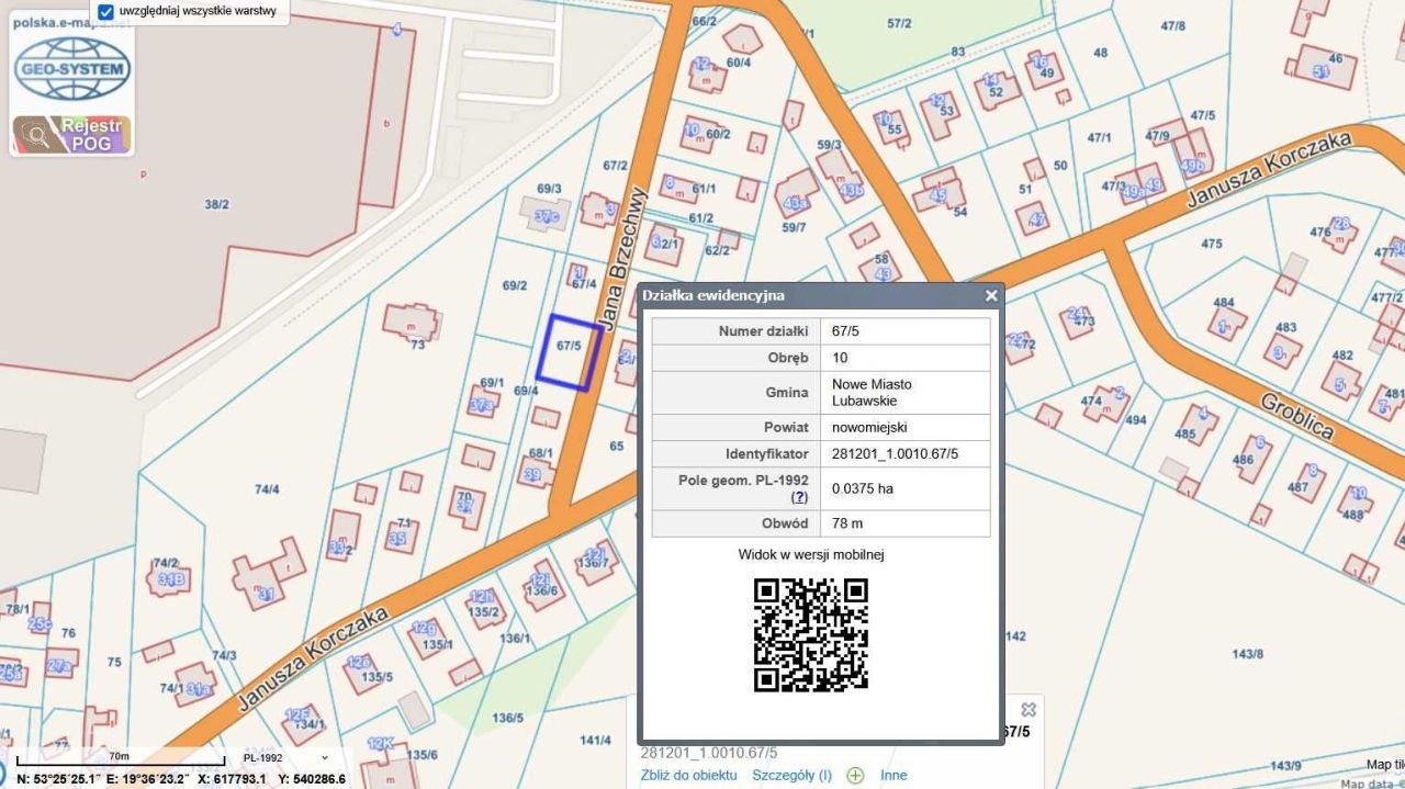 Działka budowlana Nowe Miasto Lubawskie, ul. Jana Brzechwy. Zdjęcie 2
