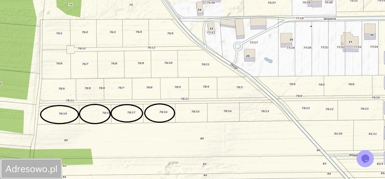 Działka budowlana Nowa Pogorzel, ul. Długa