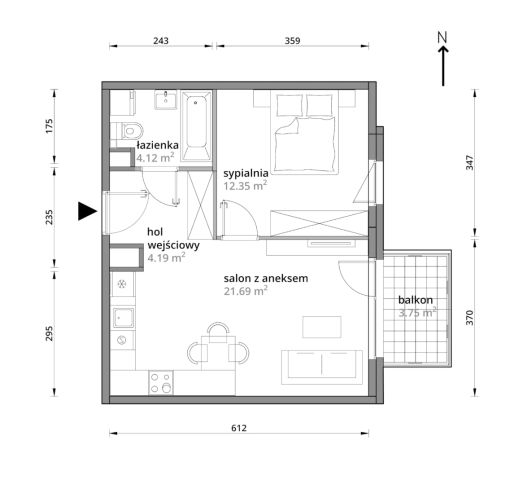 Mieszkanie 2-pokojowe Warszawa Praga-Południe, ul. Podskarbińska. Zdjęcie 7