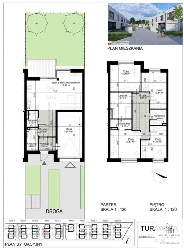 dom szeregowy, 5 pokoi Wrocław, ul. Turawska. Zdjęcie 5