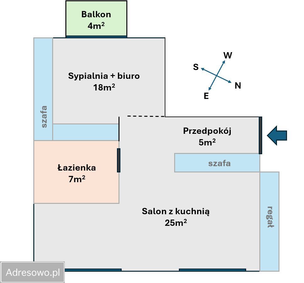 Mieszkanie 2-pokojowe Warszawa Saska Kępa, ul. Wandy. Zdjęcie 3