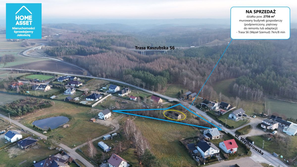 Działka budowlana Milwino, ul. Wejherowska. Zdjęcie 2
