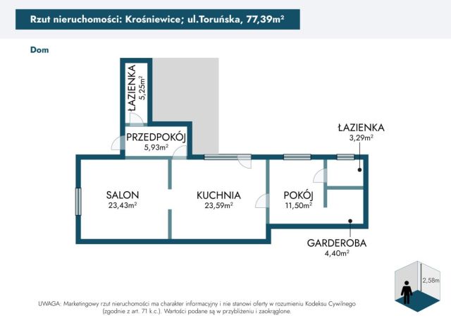dom wolnostojący, 3 pokoje Kutno, ul. Toruńska. Zdjęcie 31