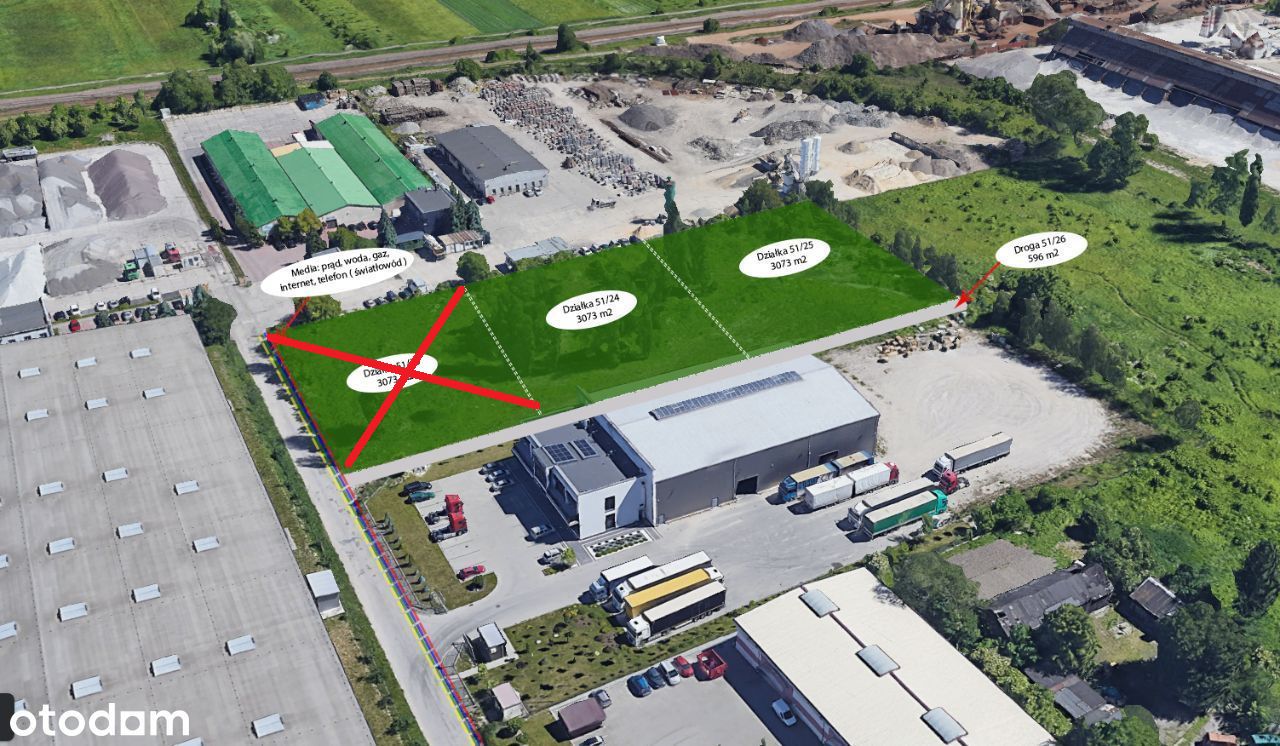 Działka inwestycyjna Lublin Hajdów, ul. Mełgiewska