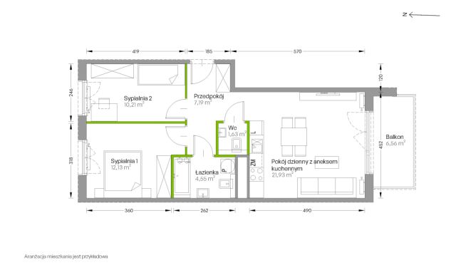Mieszkanie 3-pokojowe Kraków Czyżyny, ul. Romana Ciesielskiego. Zdjęcie 14