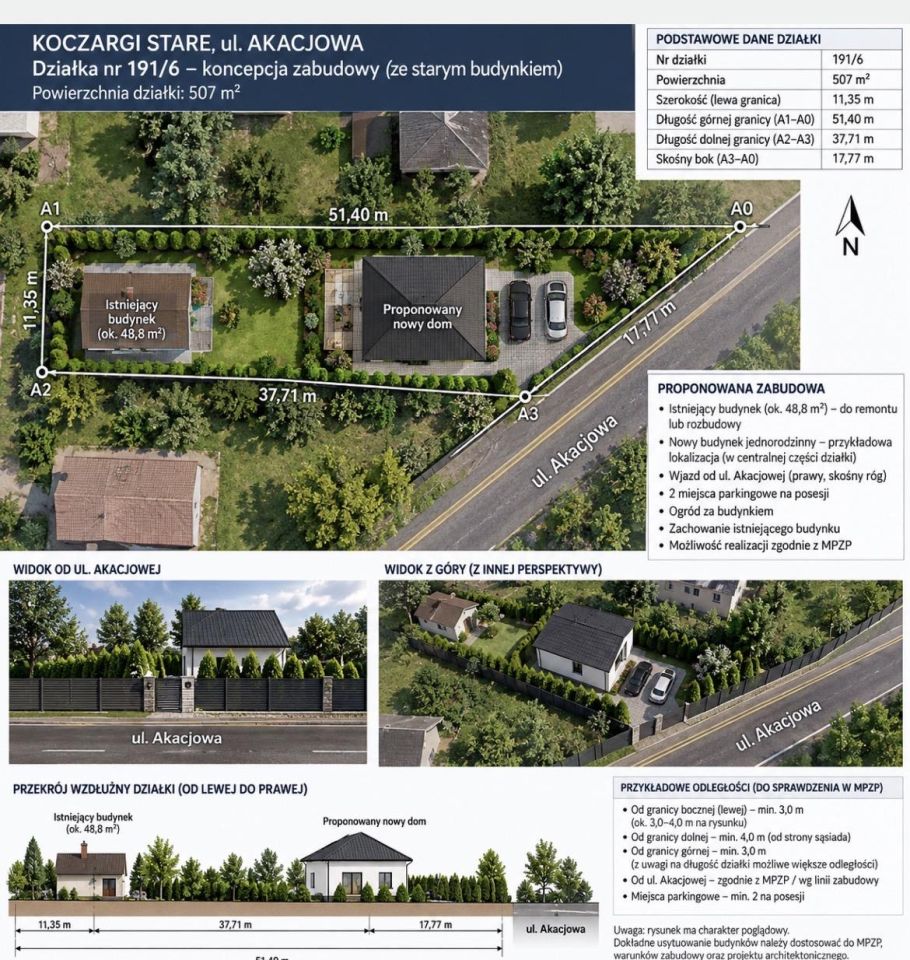 Działka budowlana Koczargi Stare, ul. Akacjowa. Zdjęcie 6