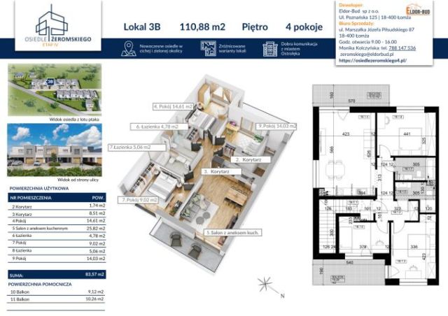 dom szeregowy, 4 pokoje Ostrołęka, ul. Stefana Żeromskiego. Zdjęcie 5