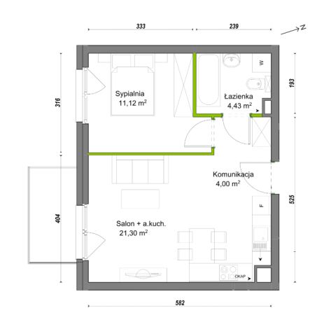 Mieszkanie 2-pokojowe Wrocław Ołtaszyn, ul. Orawska. Zdjęcie 8