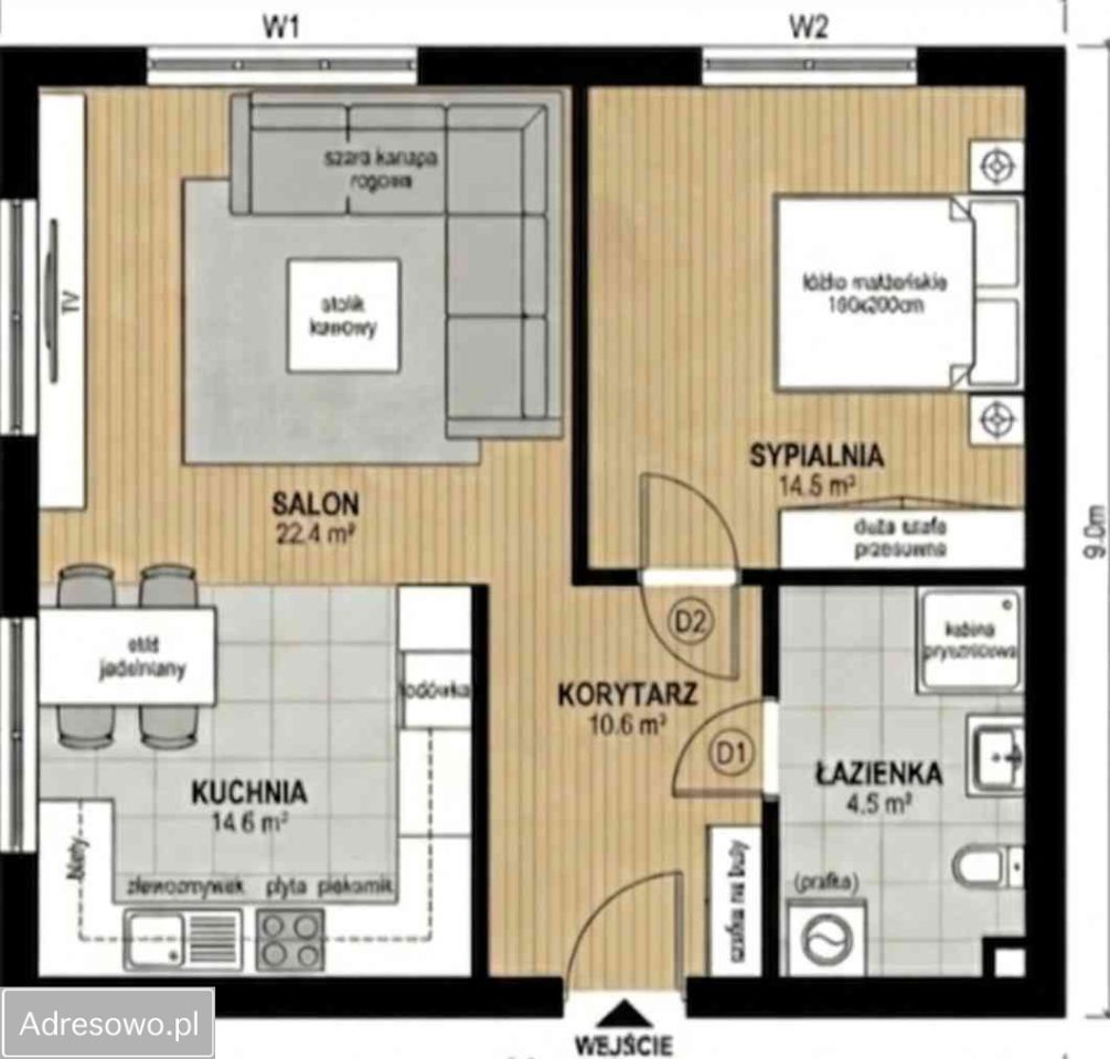 Mieszkanie 2-pokojowe Gdańsk Ujeścisko, ul. Cedrowa. Zdjęcie 7