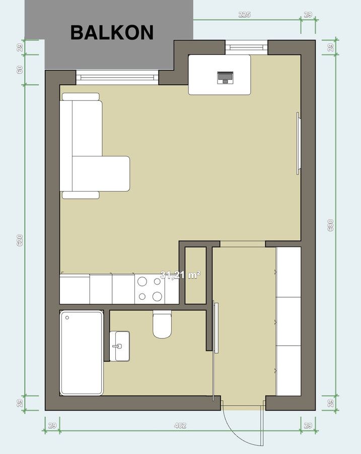 Mieszkanie 1-pokojowe Warszawa, ul. Edmunda Jana Osmańczyka. Zdjęcie 9
