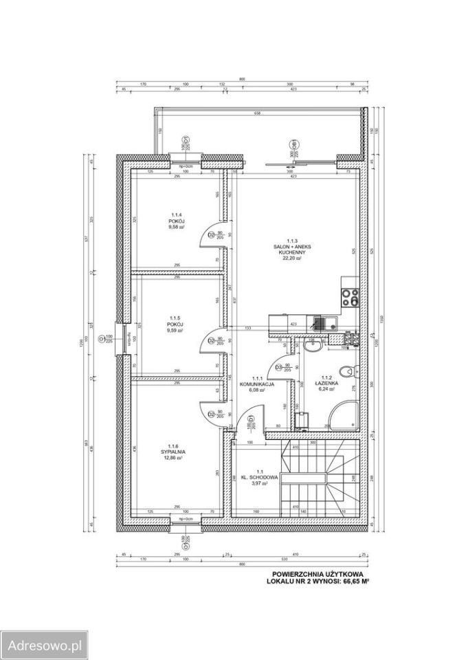 Mieszkanie 4-pokojowe Wolsztyn, ul. Kiełpińska. Zdjęcie 4