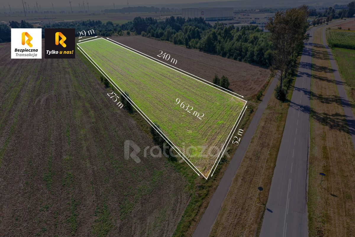 Działka inwestycyjna Łebcz, ul. dr. Augusta Oetkera. Zdjęcie 1