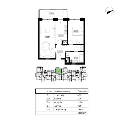 Mieszkanie 2-pokojowe Rzeszów Przybyszówka, ul. Nowosądecka. Zdjęcie 1