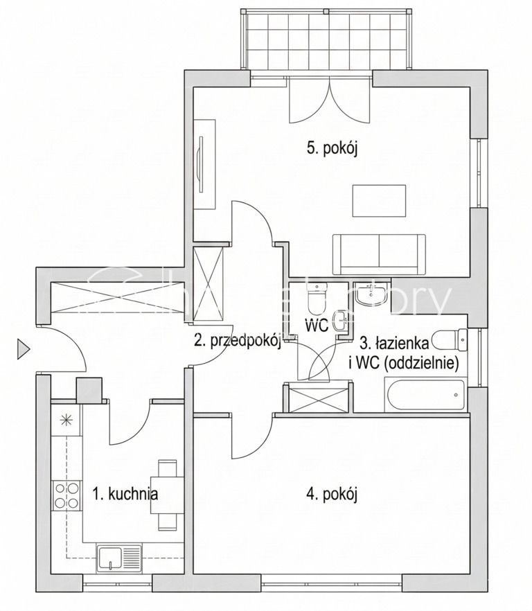 Mieszkanie 2-pokojowe Łódź Chojny, ul. Tuszyńska. Zdjęcie 6