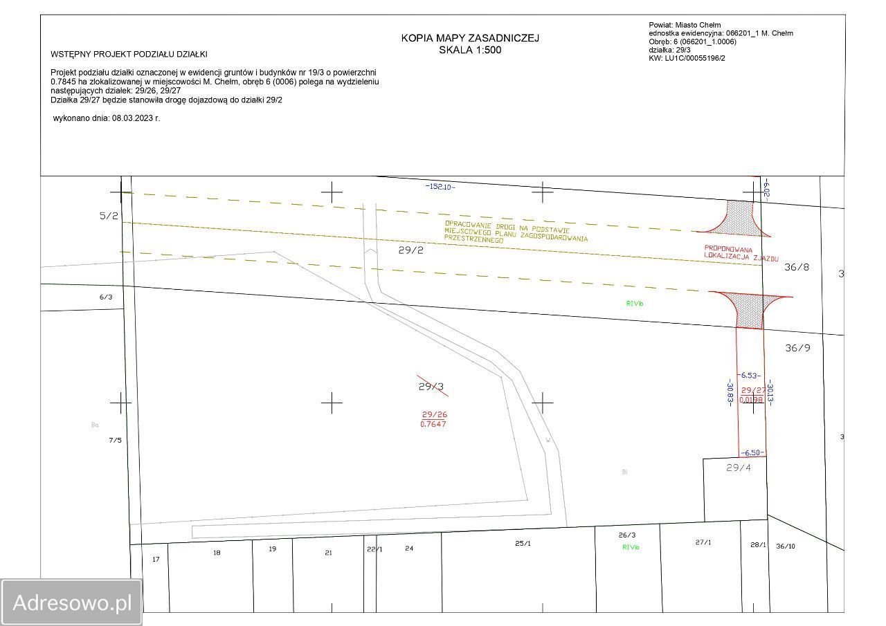 Działka budowlana Chełm, ul. Bursztynowa. Zdjęcie 2