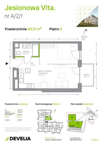Mieszkanie 1-pokojowe Gdańsk Wrzeszcz, ul. Jesionowa. Zdjęcie 6