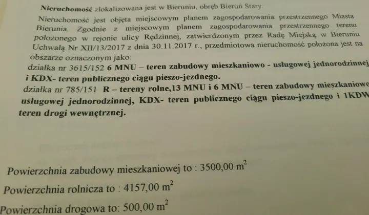 Działka rolno-budowlana Bieruń Bieruń Stary, ul. Bursztynowa