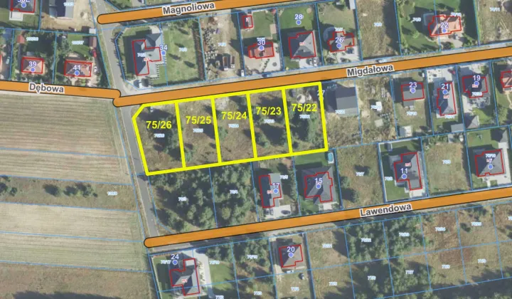 Działka budowlana Obrzębin, ul. Migdałowa