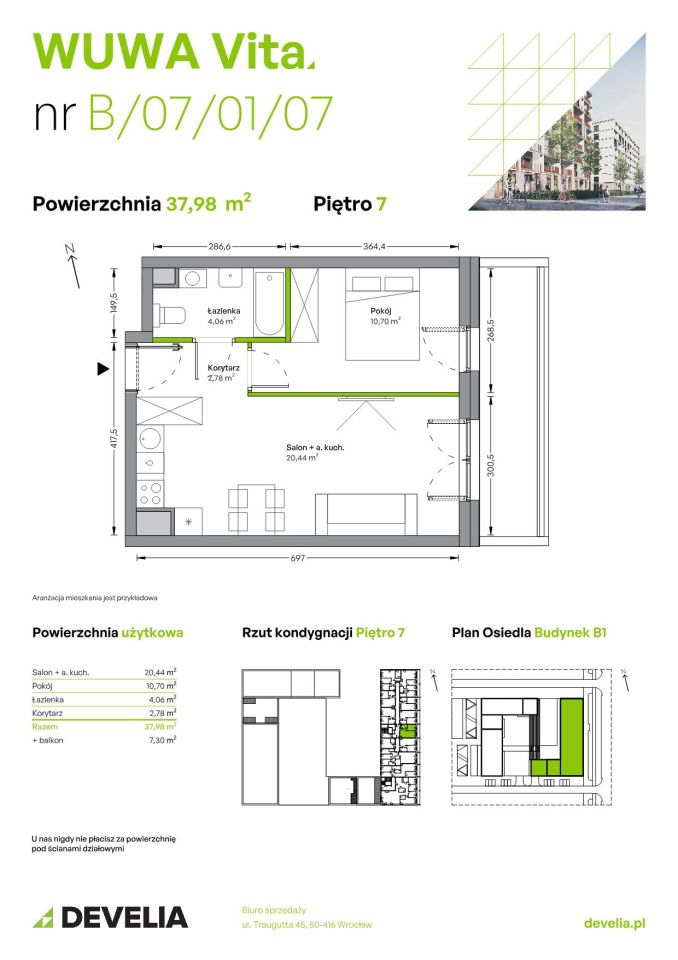 Mieszkanie 2-pokojowe Wrocław Żerniki, ul. Tadeusza Brzozy. Zdjęcie 6
