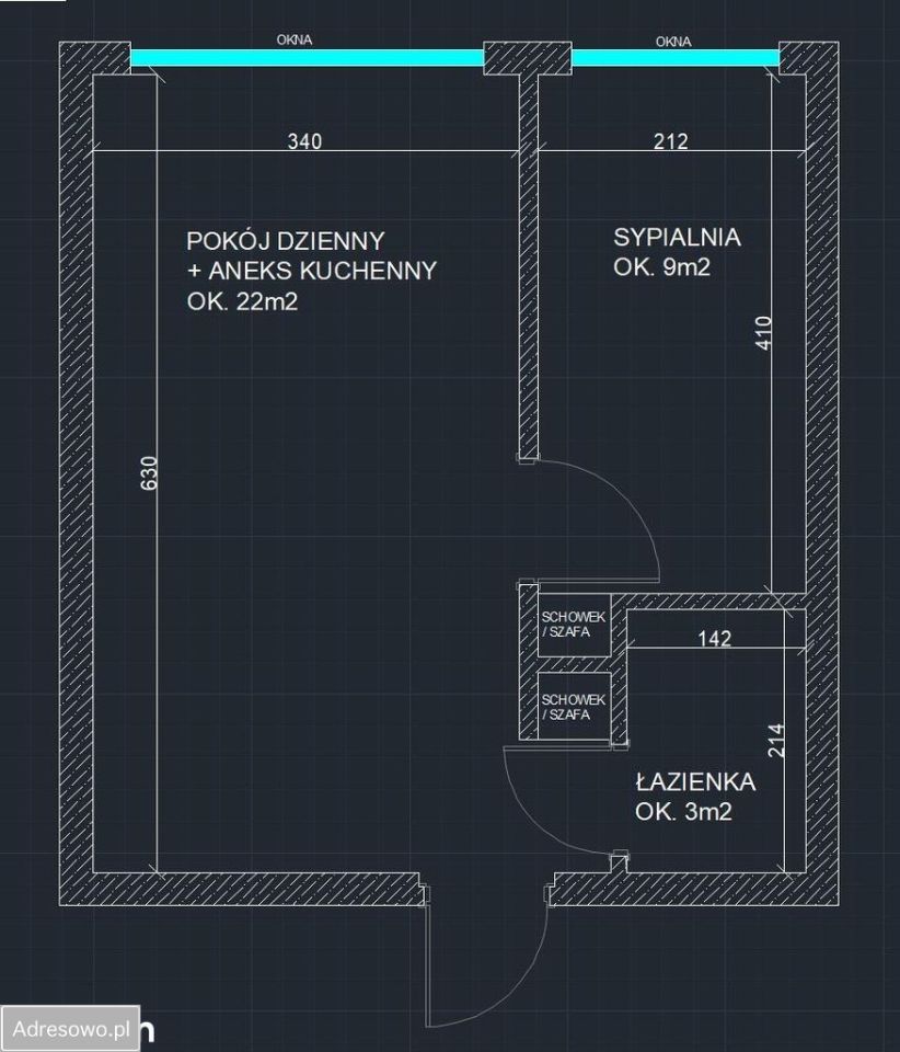 Mieszkanie 2-pokojowe Płock, ul. Dąbrówki. Zdjęcie 2