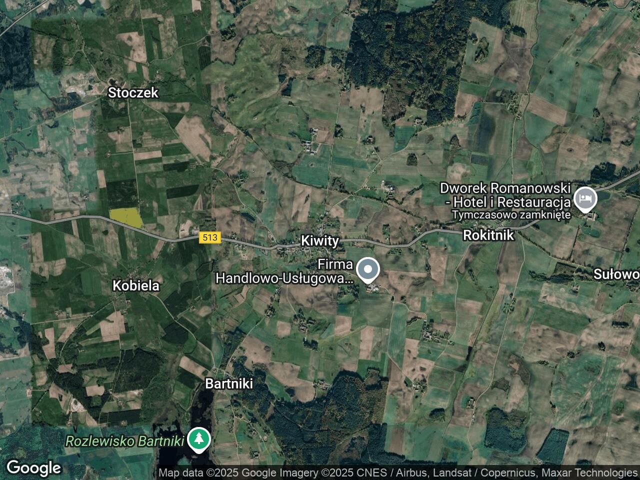 Działka leśna Kiwity