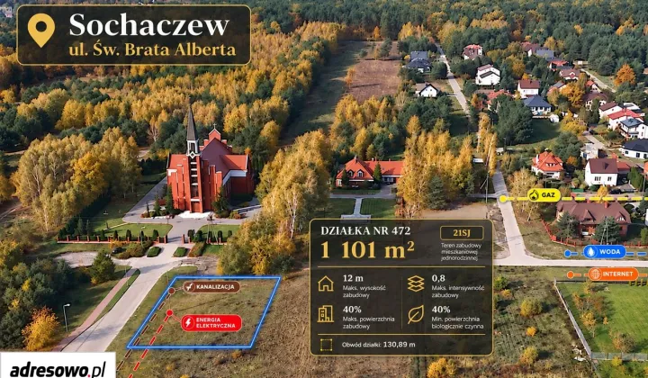 Działka budowlana Sochaczew, ul. św. Brata Alberta