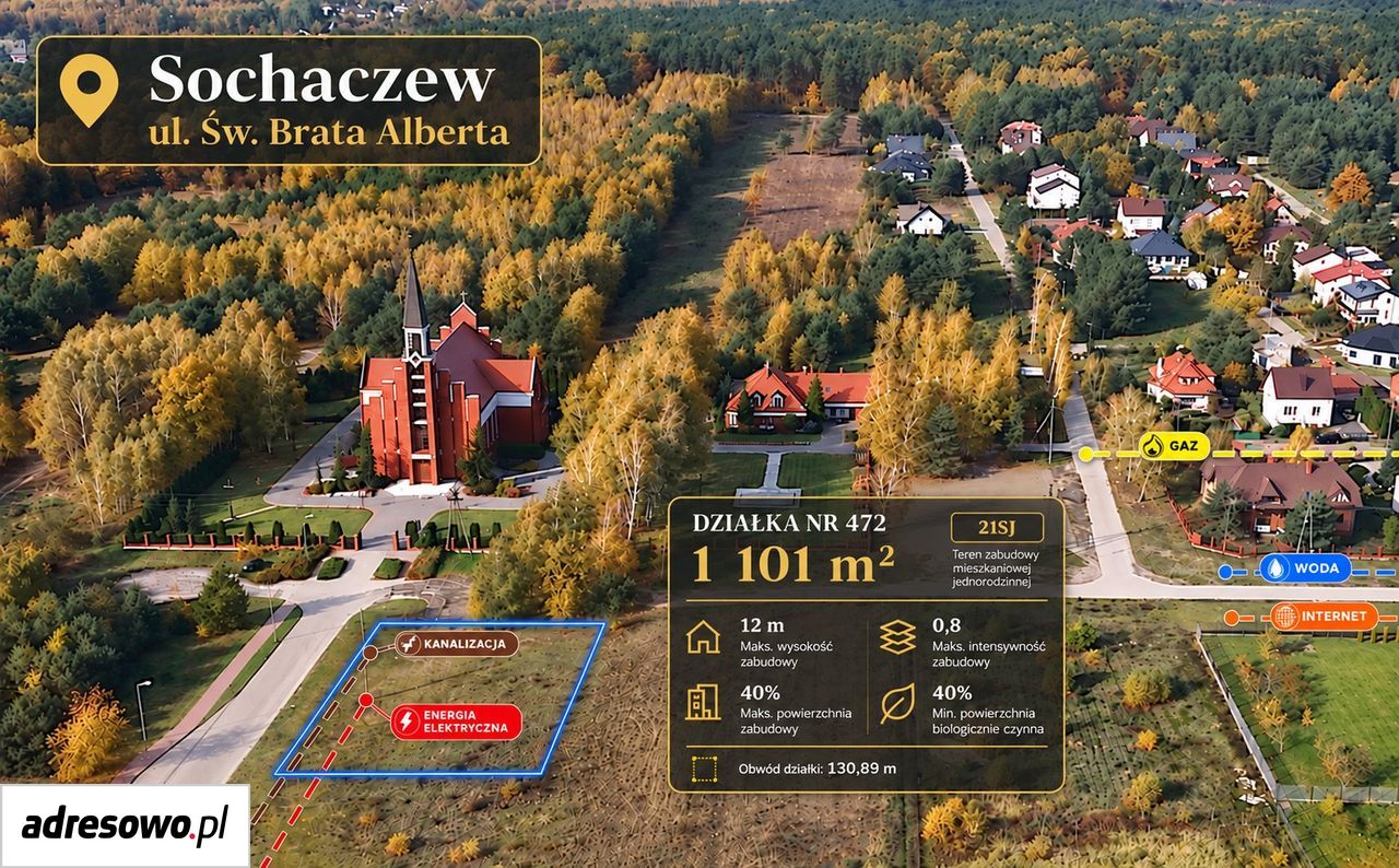 Działka budowlana Sochaczew, ul. św. Brata Alberta. Zdjęcie 1