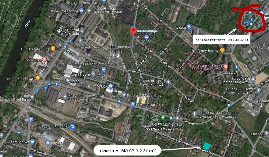 Działka inwestycyjna Poznań Starołęka, ul. Romana Maya. Zdjęcie 4