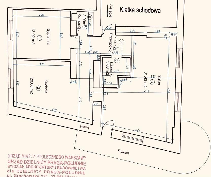 Mieszkanie 2-pokojowe Warszawa Saska Kępa, ul. Saska. Zdjęcie 22