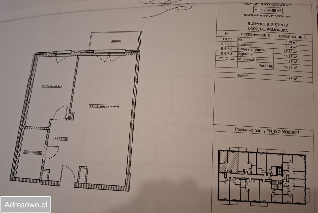 Mieszkanie 2-pokojowe Łódź Śródmieście, ul. Pomorska. Zdjęcie 14