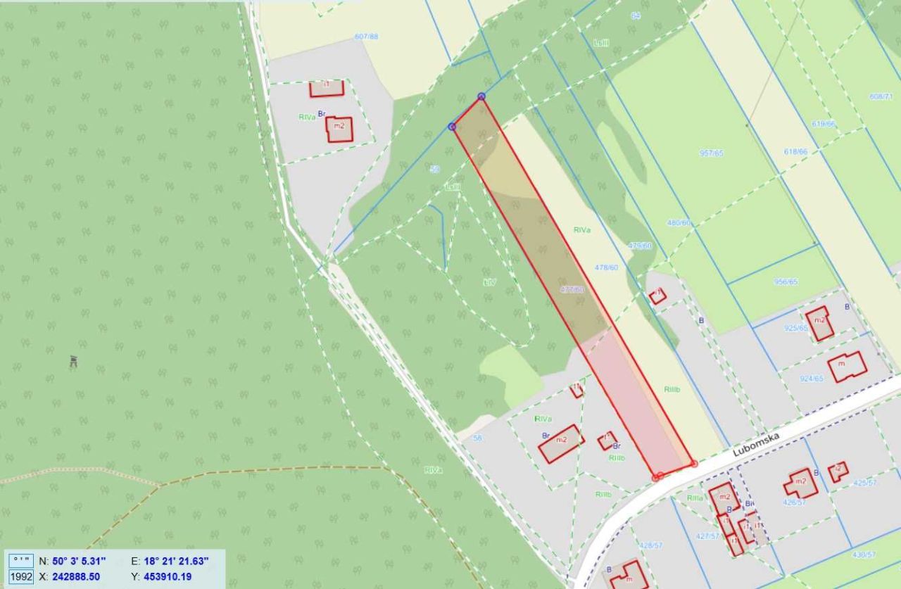 Działka rolno-budowlana Pszów Krzyżkowice, ul. Lubomska. Zdjęcie 8