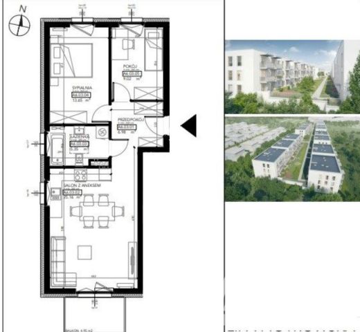 Mieszkanie 3-pokojowe Wrocław Psie Pole, ul. Melisowa. Zdjęcie 3