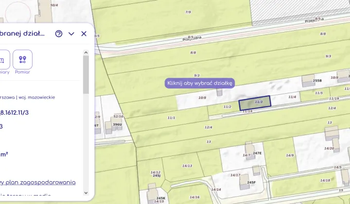 Działka rekreacyjna Warszawa Białołęka, ul. Ostródzka