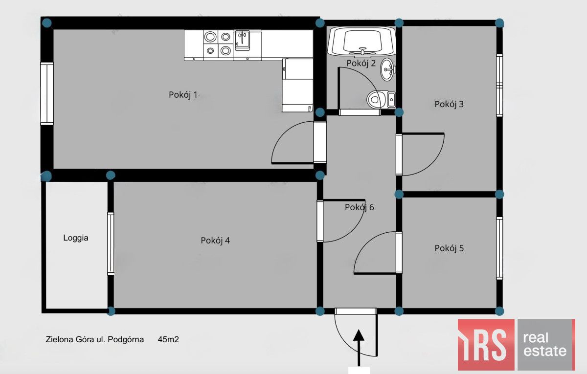Mieszkanie 4-pokojowe Zielona Góra, ul. Podgórna. Zdjęcie 16