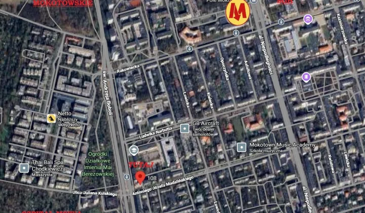 Mieszkanie 1-pokojowe Warszawa Mokotów, ul. Antoniego Józefa Madalińskiego