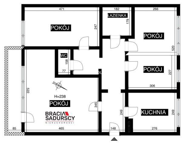 Mieszkanie 4-pokojowe Kraków Podgórze Duchackie, ul. Gromady Grudziąż. Zdjęcie 3