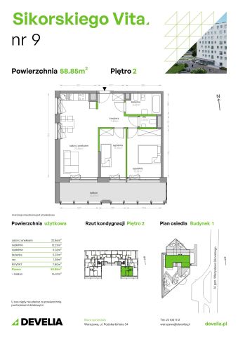Mieszkanie 3-pokojowe Warszawa Mokotów, al. gen. Władysława Sikorskiego. Zdjęcie 9