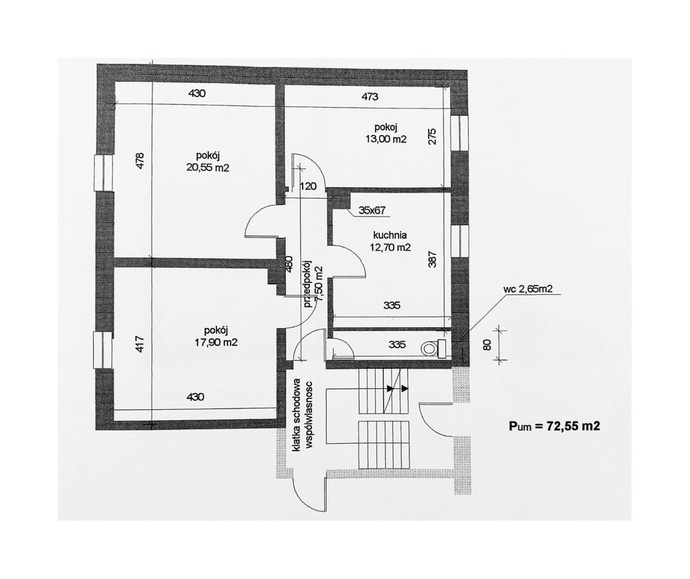 Mieszkanie 3-pokojowe Kopaczów. Zdjęcie 2