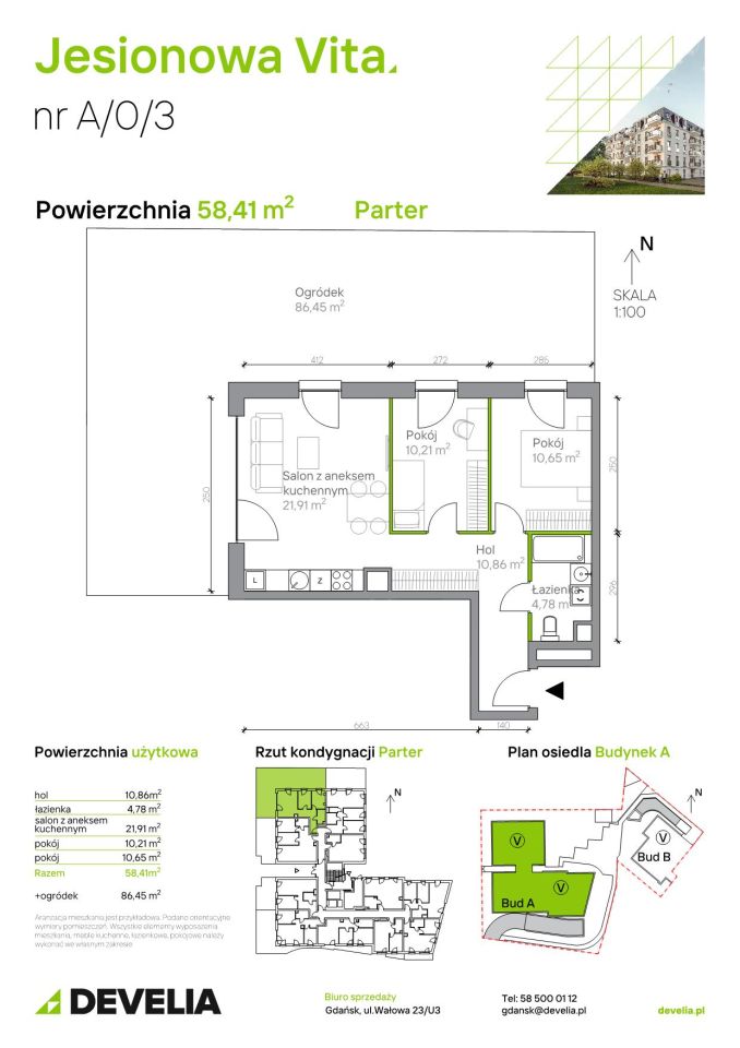 Mieszkanie 3-pokojowe Gdańsk Wrzeszcz, ul. Jesionowa. Zdjęcie 6