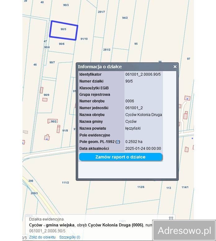 Działka budowlana Cyców-Kolonia Druga. Zdjęcie 5